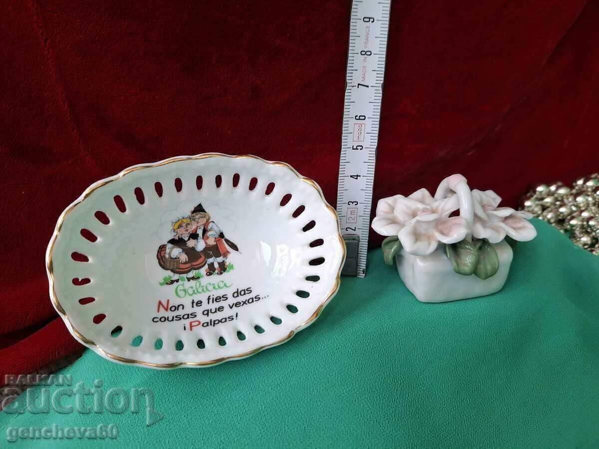 Porcelain basket and saucer - 5