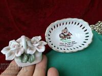 Porcelain basket and saucer