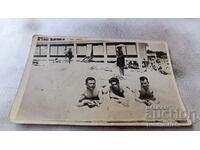 Photo Varna Three young men lying on their stomachs on the beach 1929