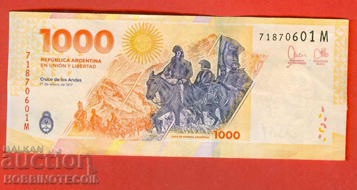 ARGENTINA ARGENTINA 1 000 1000 Pesos emisiune 2023 litera M