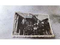 Photo Sofia Soldiers and men in front of the shop of N. D. Slatinski