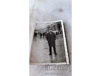 Photo Sofia A man in front of the building of the Center of Trade and Industry