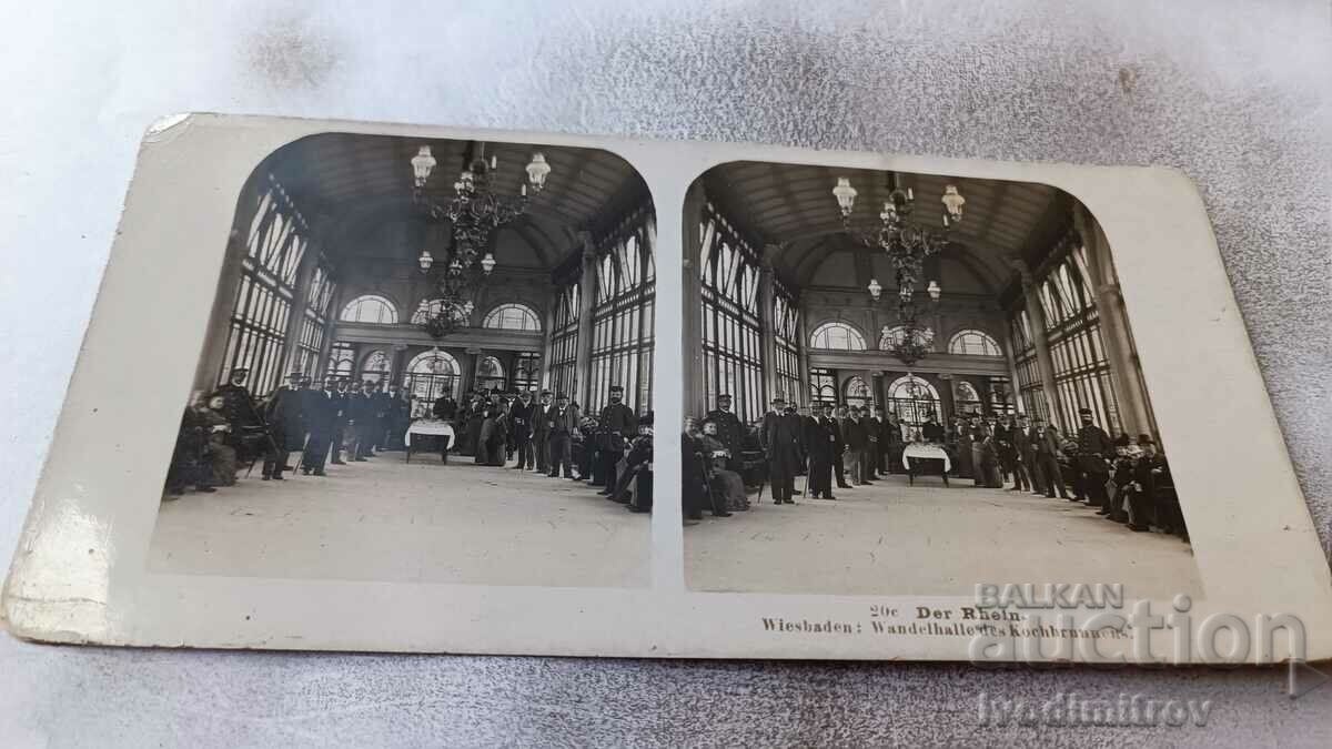 Harta stereo Der Rhein Wiesbaden Wandelhalle 1903