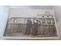 Photo Varna Two young men in front of the Central Baths 1929