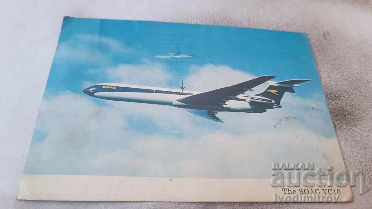 Postcard Airplane BOAT VC 10