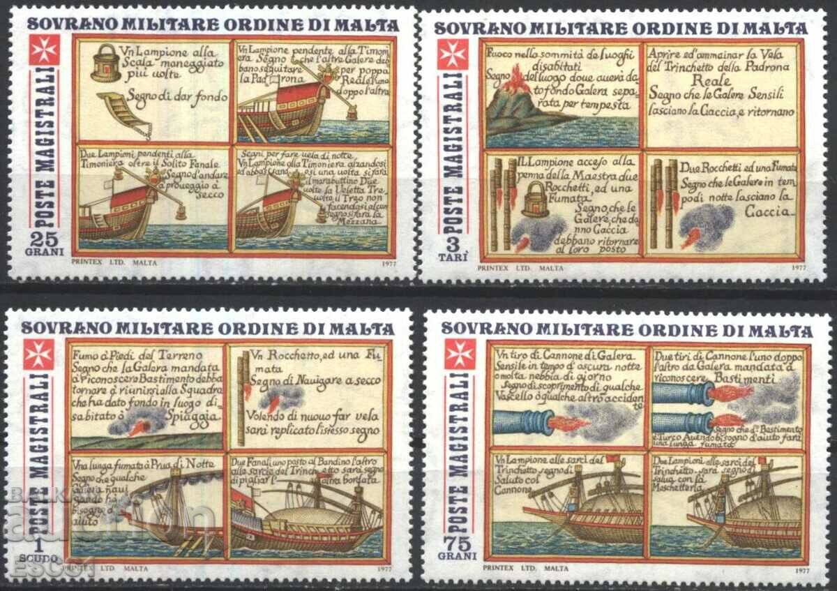 Clean Stamps Ships Lights 1977 Κυρίαρχο Τάγμα της Μάλτας