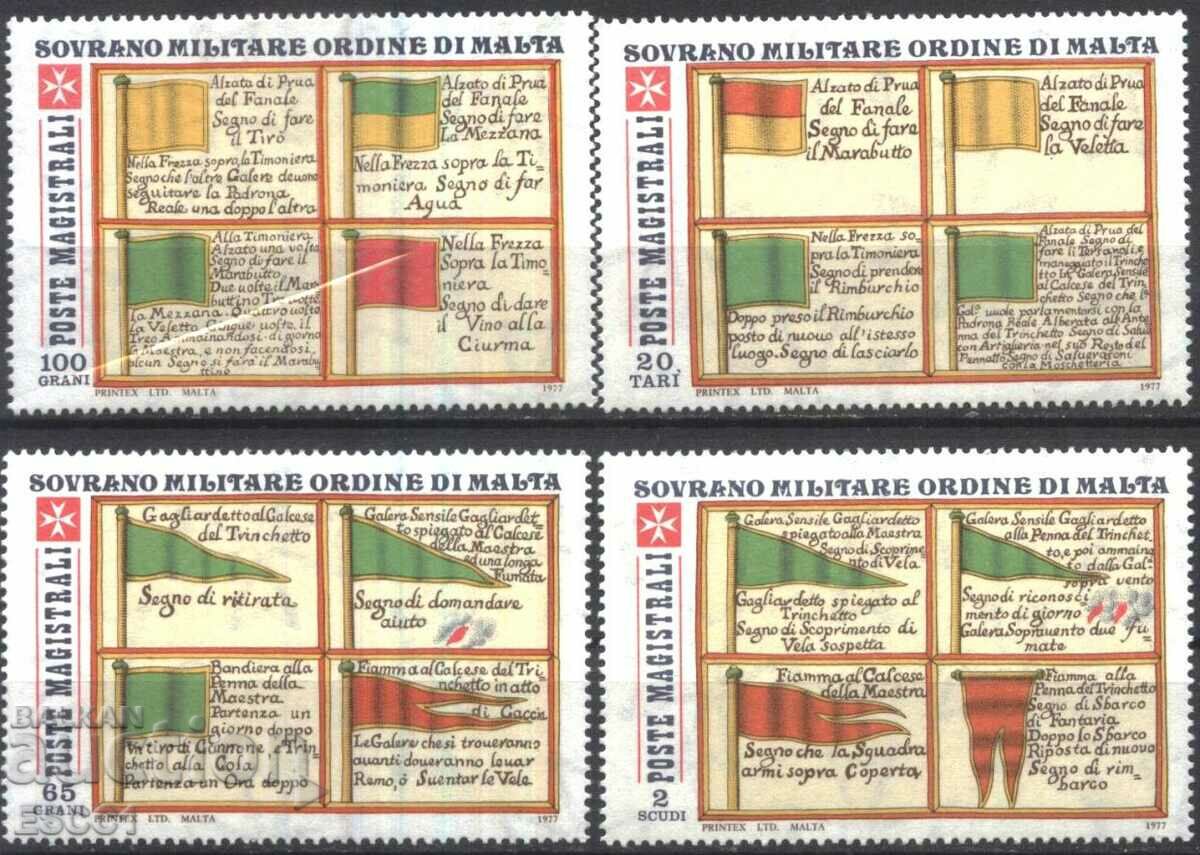 Clean Stamps Old Flags 1977 of Sovereign Order of Malta