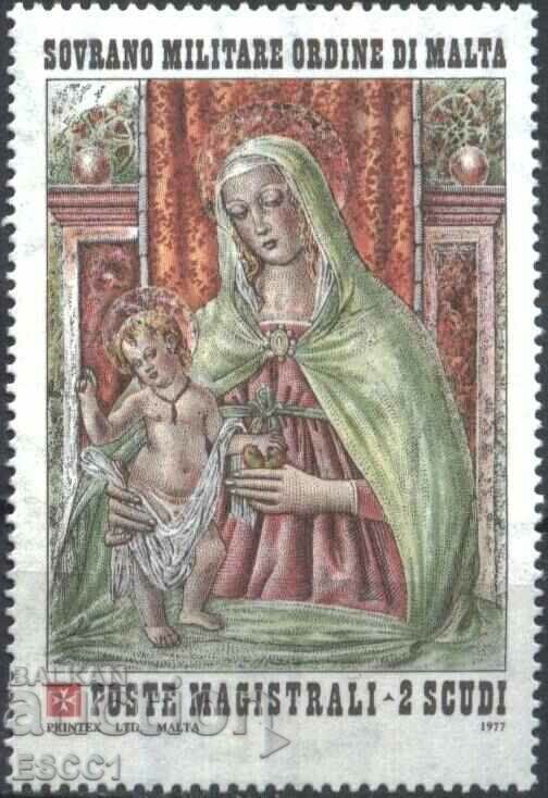 Pure stamp Christmas 1977 by Sovereign Order of Malta