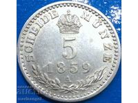 5 Kreuzer 1859 Austria A - Vienna silver - rare