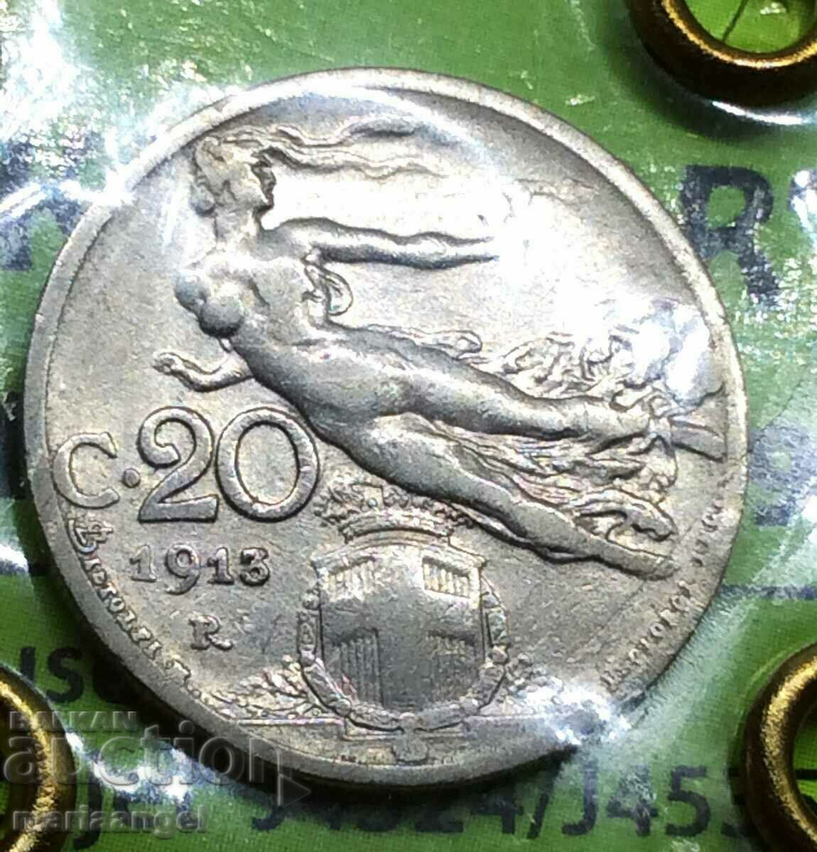 20 centesimi 1913 Italia