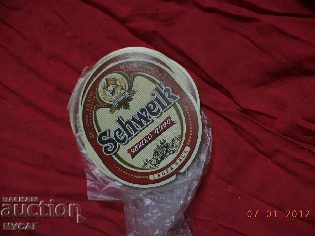 ΠΑΛΙΕΣ ΕΤΙΚΕΤΕΣ ΜΠΥΡΑΣ ΑΧΡΗΣΙΜΟΠΟΙΗΜΕΝΕΣ Schweik, Τσέχικη μπύρα
