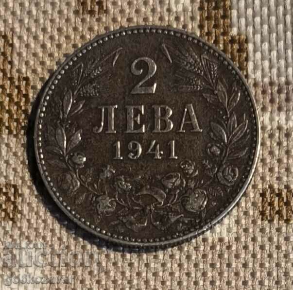 Bulgaria 2 leva 1941 fier! Rar! K#40