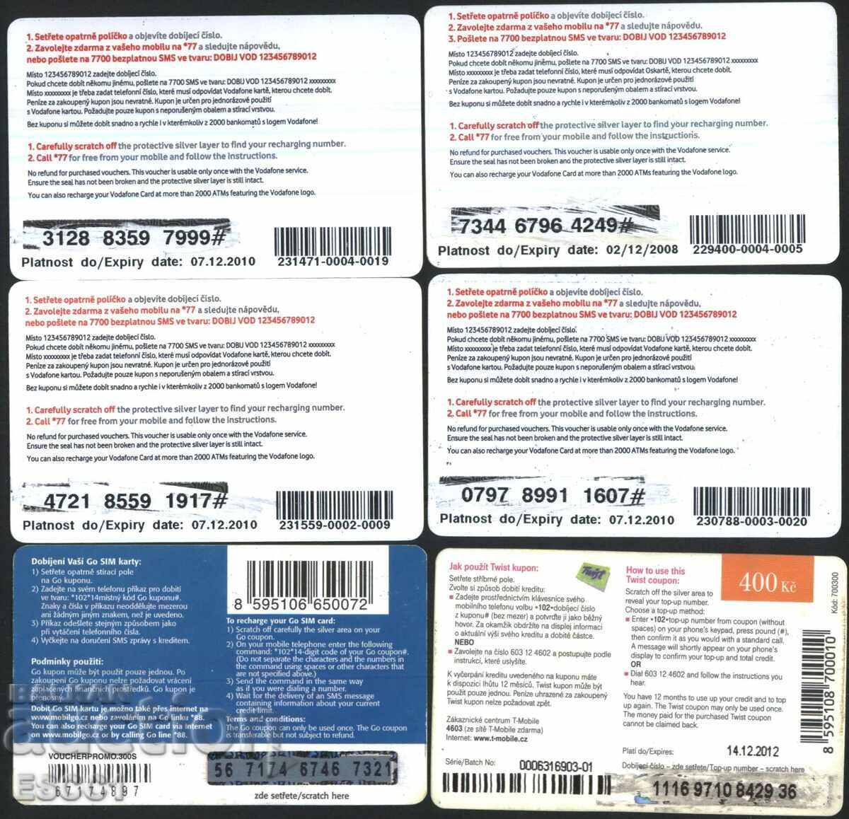 6 phono cards 2008 2010 2012 from the Czech Republic FC61 - FC66 with price 3.60 BGN | € 1.84 6 phono cards 2008 2010 2012 from the Czech Republic FC61 - FC66 with price 3.60 BGN | € 1.84