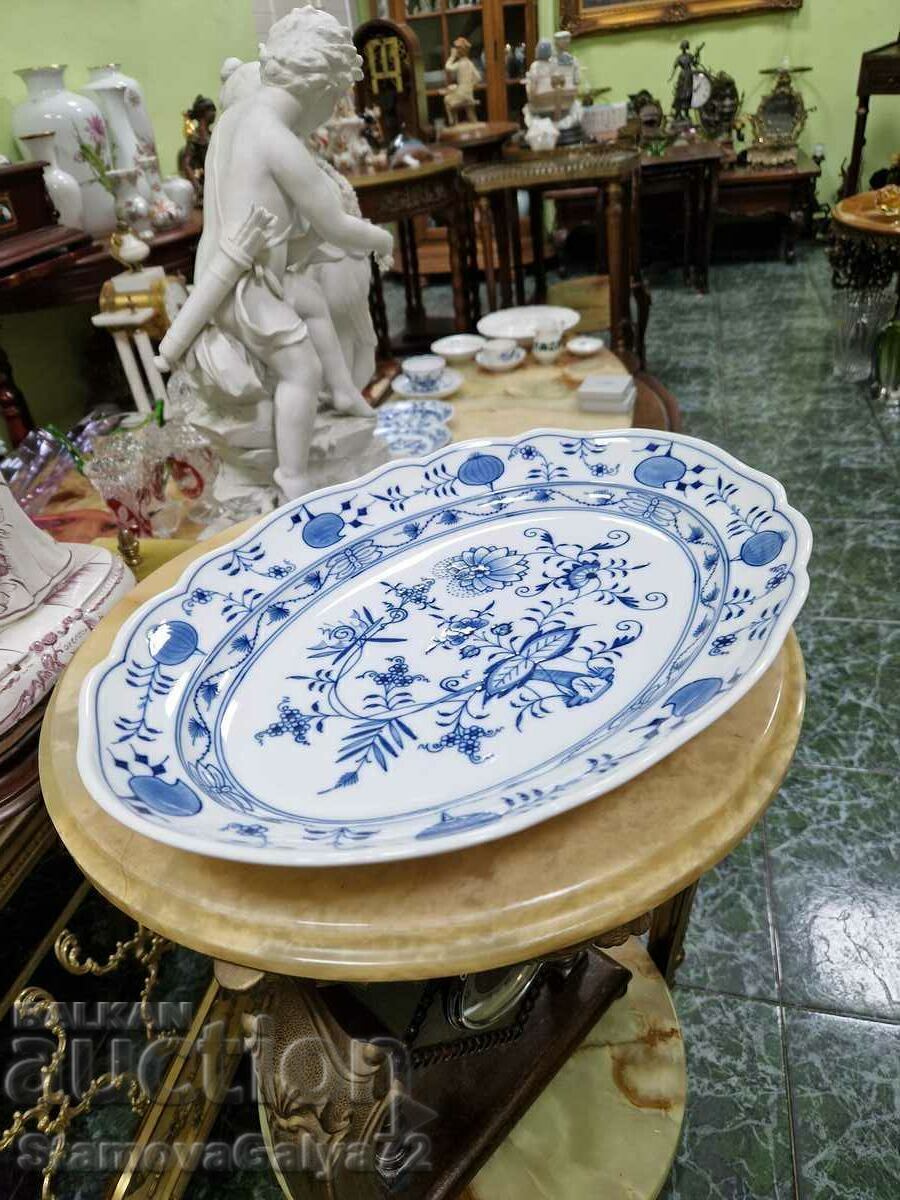 Plato mare din porțelan antic Meissen - 5