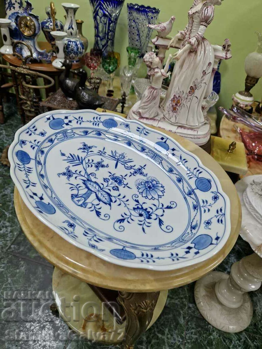 Plato mare din porțelan antic Meissen - 6