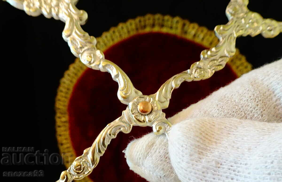 Посребрена щипка за сервиране,разкош. - 6 Посребрена щипка за сервиране,разкош. - 6