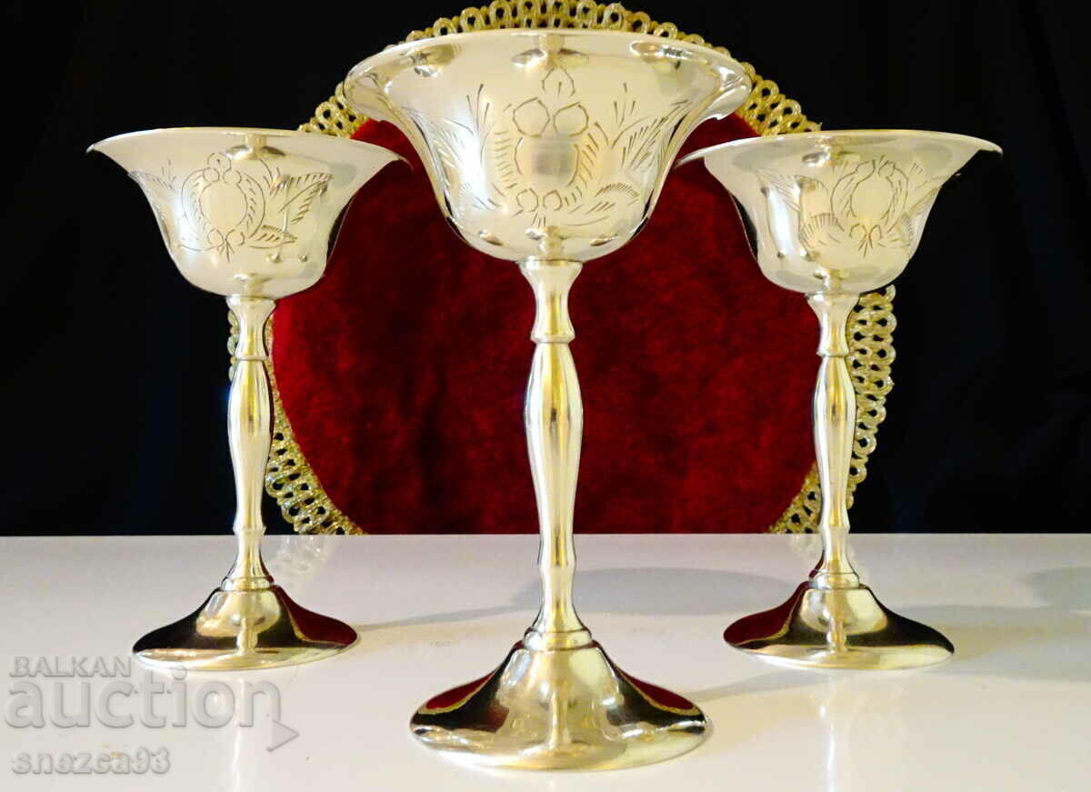 Αγγλικό μπρούτζινο ποτήρι, πολυτελή φλιτζάνια, χαραγμένα - 7 Αγγλικό μπρούτζινο ποτήρι, πολυτελή φλιτζάνια, χαραγμένα - 7