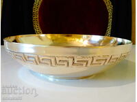 Danish bronze fruit bowl, serving dish.