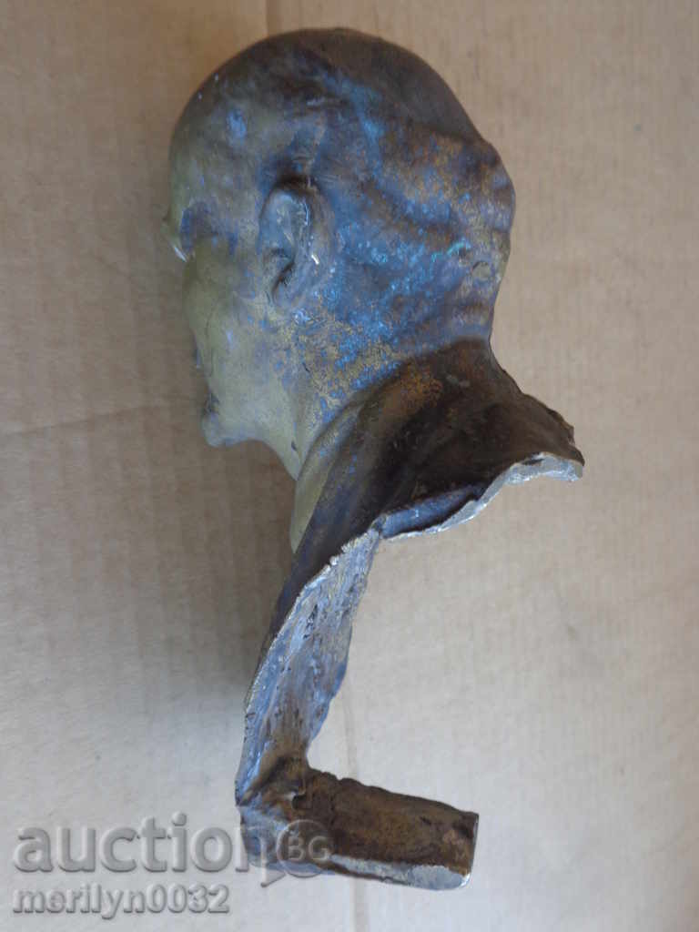 Auction Bronze bust of Lenin 21cm figure plastic statuette propaganda Auction Bronze bust of Lenin 21cm figure plastic statuette propaganda