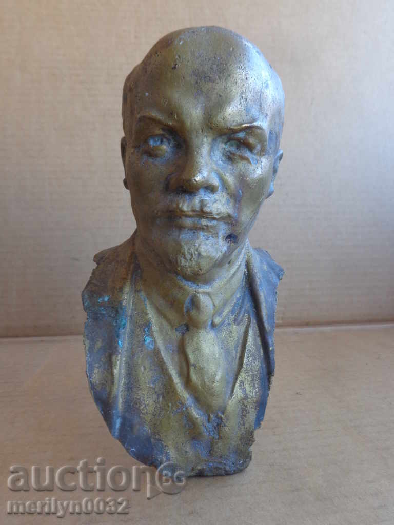 Bronze bust of Lenin 21cm figure plastic statuette propaganda - 6 Bronze bust of Lenin 21cm figure plastic statuette propaganda - 6