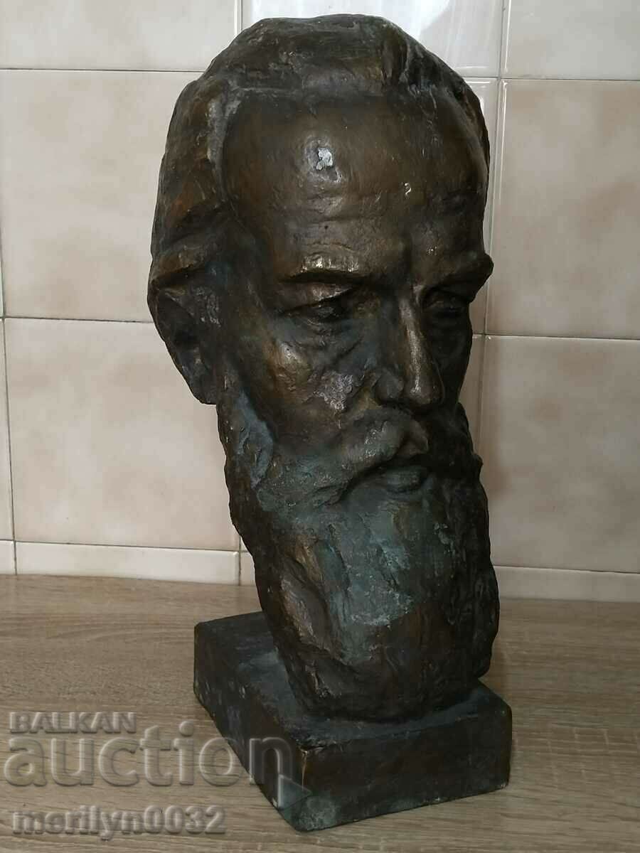 Bust din bronz D. Blagoev Figurina bunic statueta din plastic