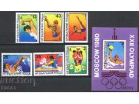 Clean stamps and block Olympic Games Moscow 1980 Bulgaria 1979