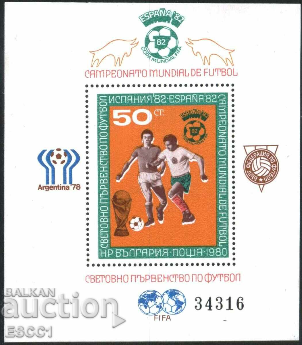 Bloc curat Sport CM Fotbal Spania 1982 Bulgaria 1980