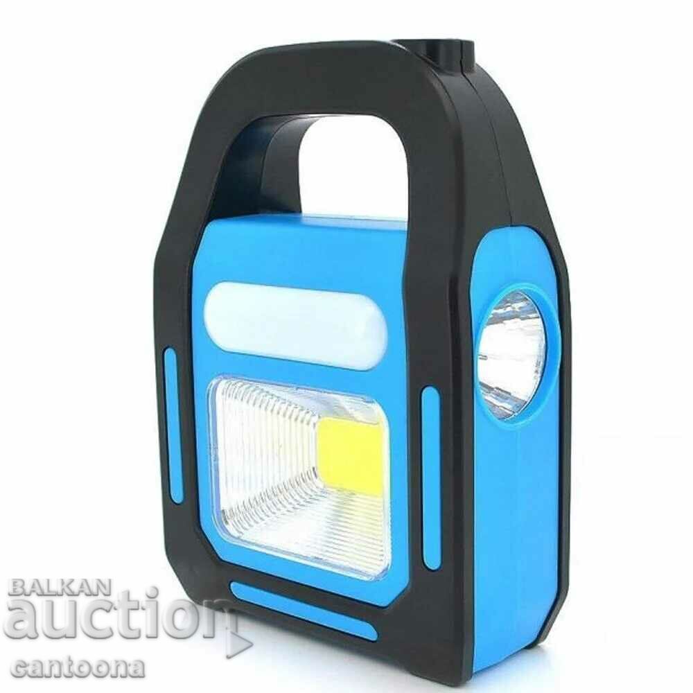 Solar camping lantern - work lamp, USB port, HB-9707A-1