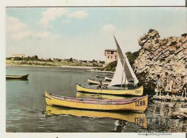 Card Bulgaria Nessebar Fishing boats*