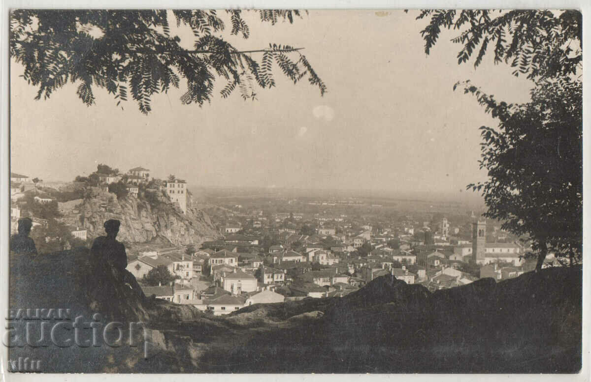 Bulgaria, Plovdiv view, RPPC, traveled, 1926