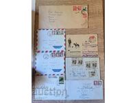 Traveled envelopes with stamps 7 pieces