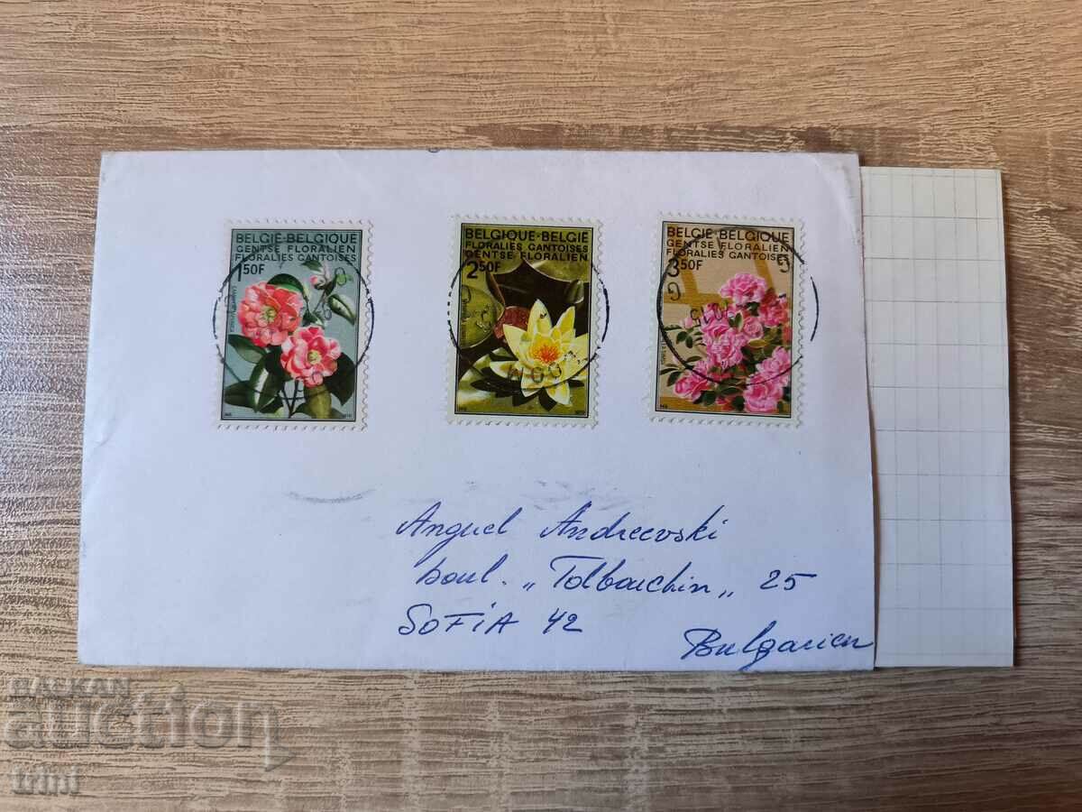 Traveled envelope with stamps and letter Belgium