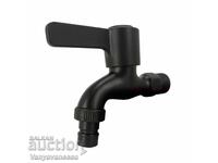 Stainless steel bathroom faucet with black matte finish