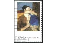 Stamped painting Mary Cassatt 2003 from USA