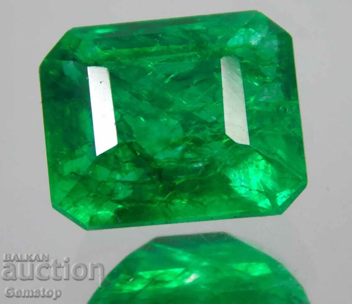 BZC 7.87 ct natural beryl emerald facet from 1st certificate OMGTL