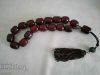 Rosary cherry red amber Unique