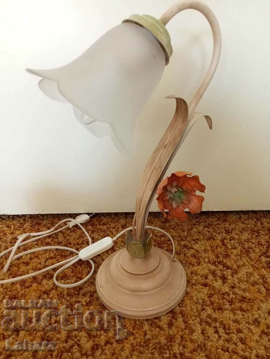 Beautiful metal bedside, table lamp