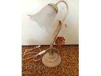 Beautiful metal bedside, table lamp