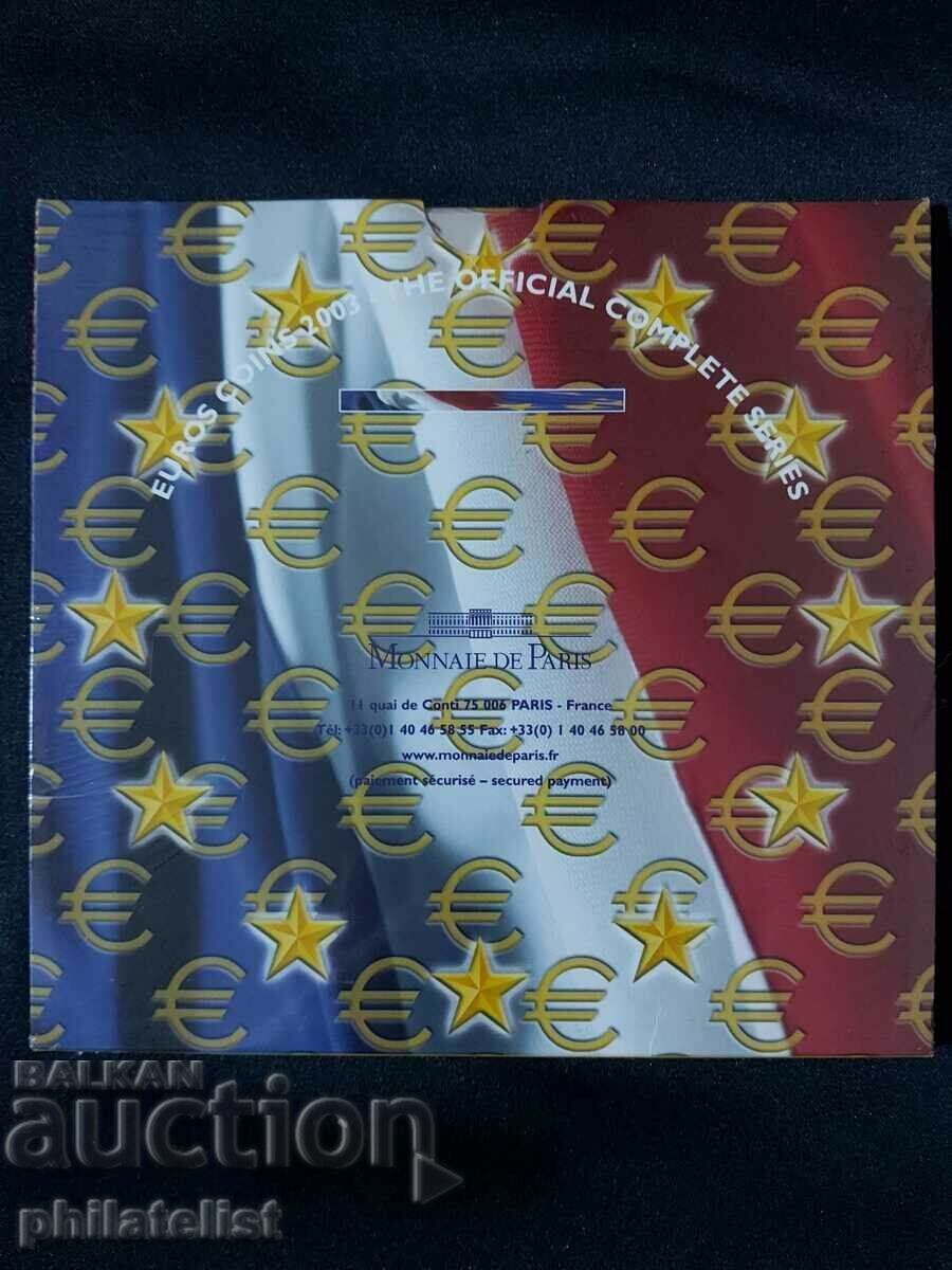 Auction France 2003 -Complete bank euro set from 1 cent to 2 euros Auction France 2003 -Complete bank euro set from 1 cent to 2 euros