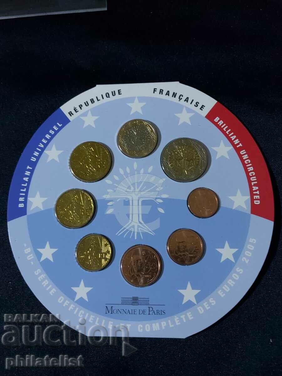 Delivery of France 2005 -Complete bank euro set from 1 cent to 2 euros