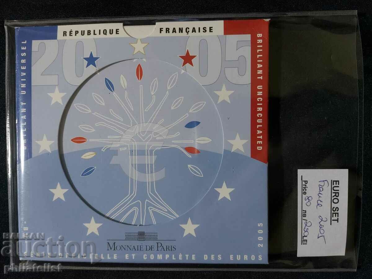 France 2005 -Complete bank euro set from 1 cent to 2 euros