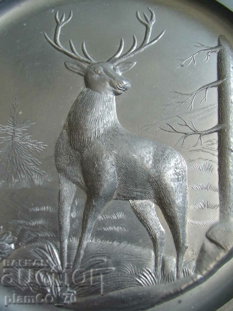 Auction No.*7638 old metal / tin panel Auction No.*7638 old metal / tin panel