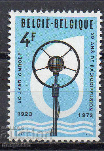 1973. Belgia. 50 de ani de radiodifuziune belgiană.