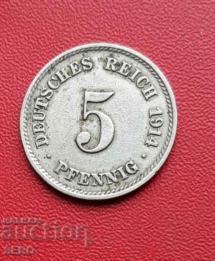 Germany-5 Pfennig 1914 J-Hamburg