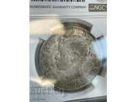 5 Песети, сребро, 1899 Испaния, крал Алфонсо XIII. AU58 NGC