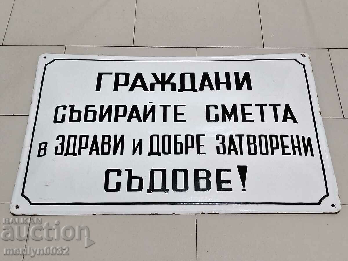 Auction Enamel social plate 60/40 cm NRB plate Auction Enamel social plate 60/40 cm NRB plate