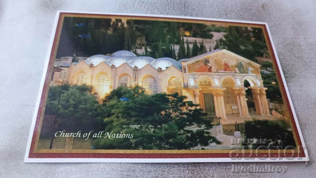 Postcard Jerusalem The Church of All Nations