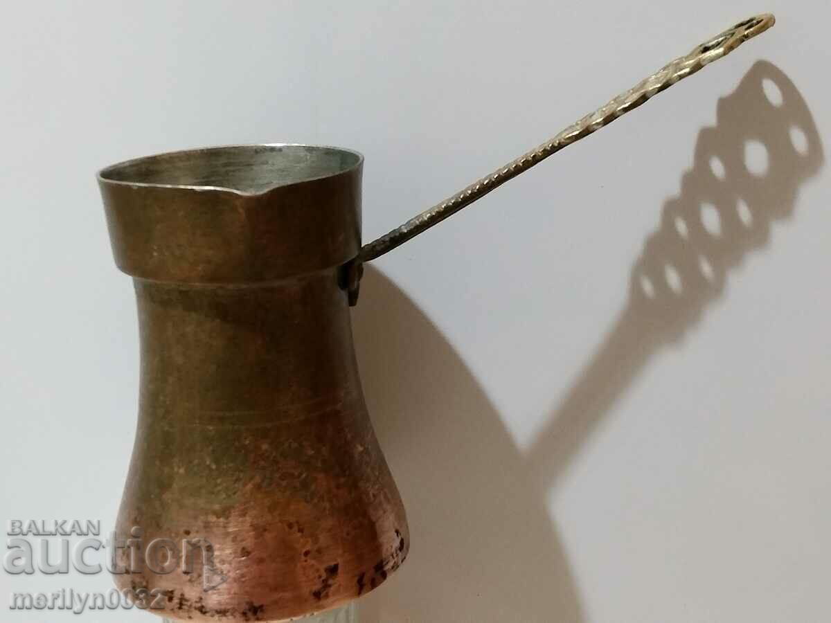 Old tinned copper cezve, coffee pot, copper, copper vessel with price 43.00 BGN | € 21.99 Old tinned copper cezve, coffee pot, copper, copper vessel with price 43.00 BGN | € 21.99