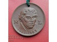 Germany-GDR-Porcelain Medal 1983-Martin Luther