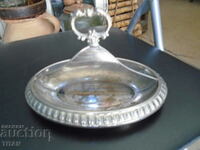 OLD EUROPEAN CANDY DISH, SILVER PLATED, 19/12 CM.